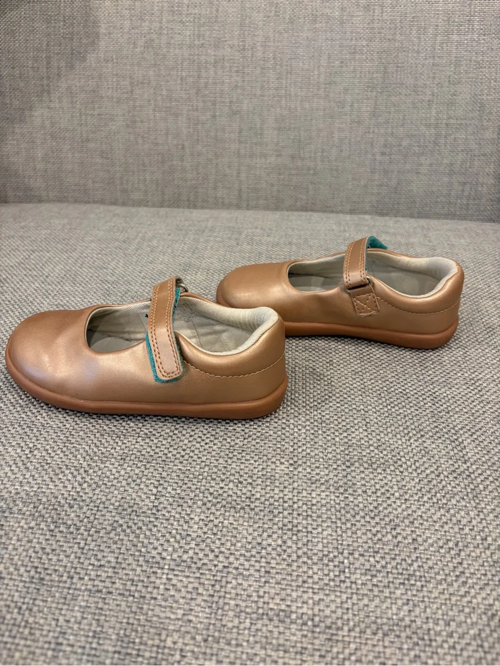 Ten Little Mary Janes, Rose Gold, Old Size 10 (New Size 9.5)